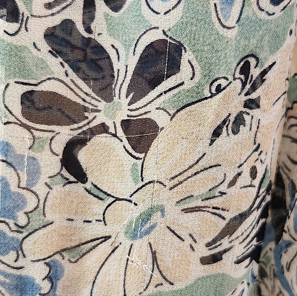 Veronica Beard Silk Dress Maggie Floral Print 3/4 Sleeve Shirred Mini Blue Sz 4 - Picture 16 of 16